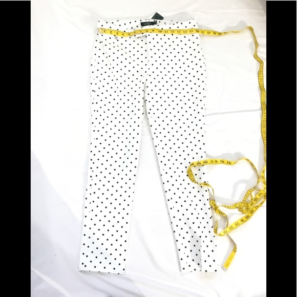 Lauren Ralph Lauren White and Black Polka Dot Pant NWT - Picture 4 of 10